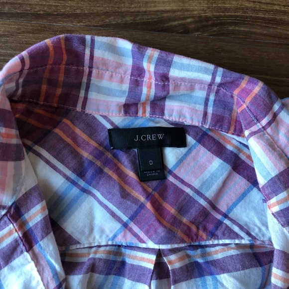 J. Crew Plaid Pullover Short Sleeve - Picture 4 of 6